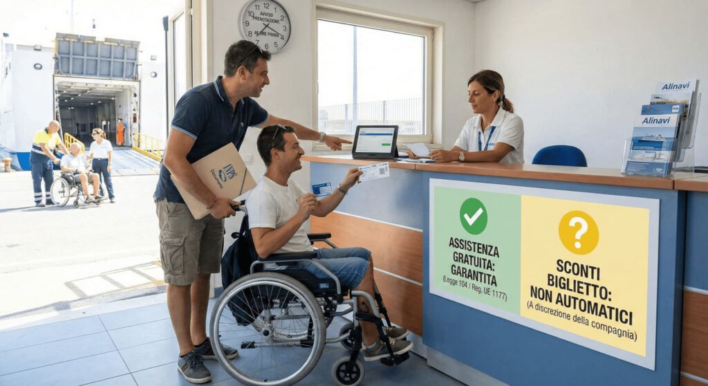 Sconti per disabili sui traghetti